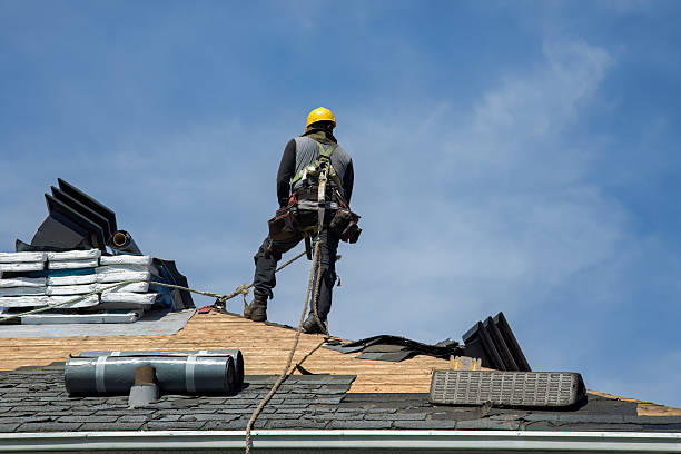 Professional Roof Replacement technician working in Hamlin, WV
